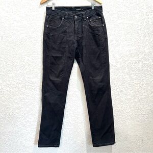 Jeckerson Men’s Charcoal Denim Button Fly Jeans Made in Italy Straight Leg